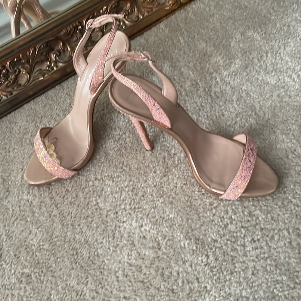 Giuseppe Zanotti iconic Sophie heels pink glitter genuine leather